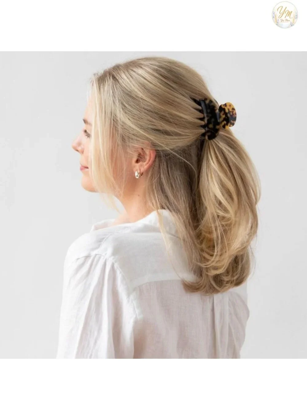 Handmade French Claw Clip for Fine Hair, Cellulose Acetate, Secure Hold